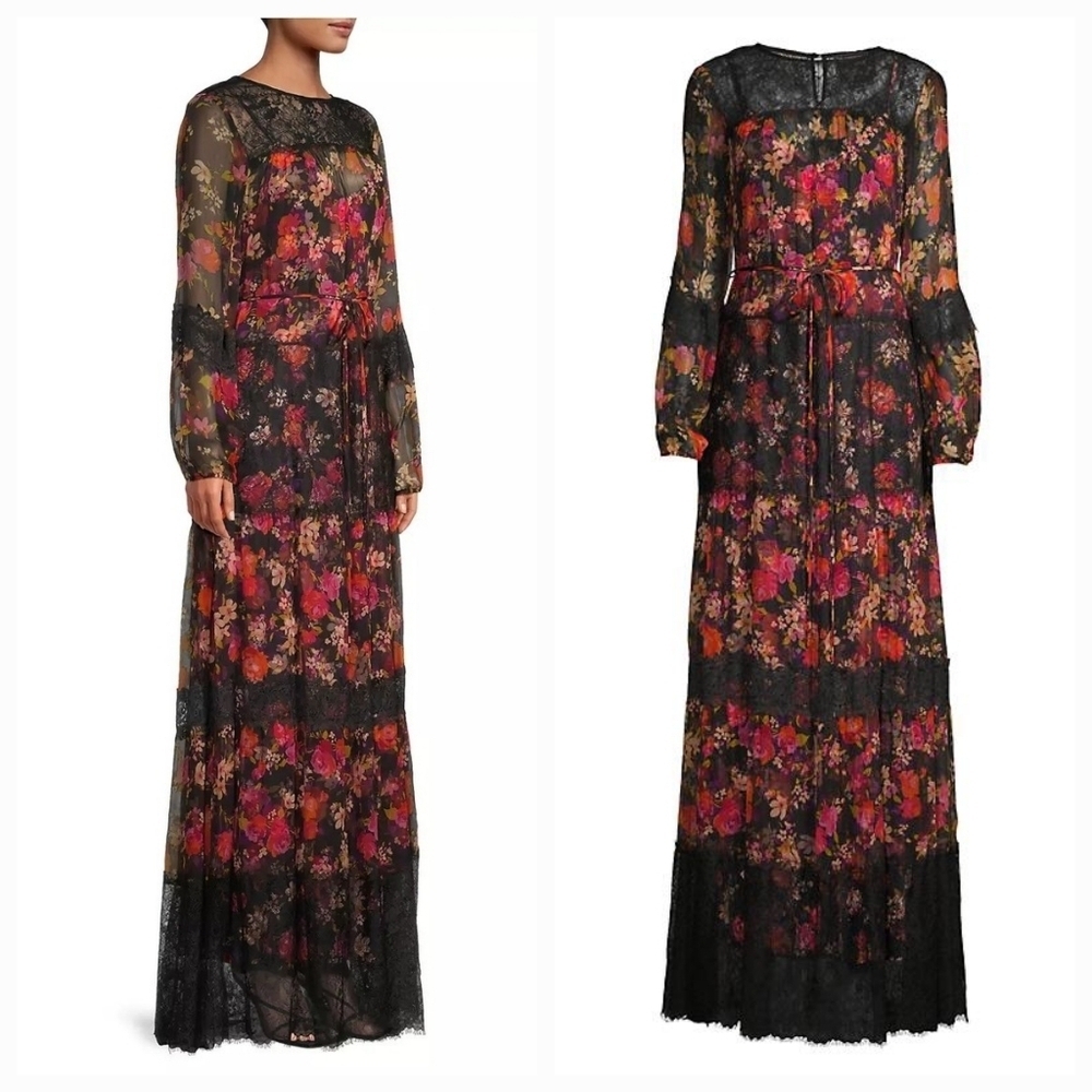 Johnny Was Flora Silk Maxi Dress size 3X NWT